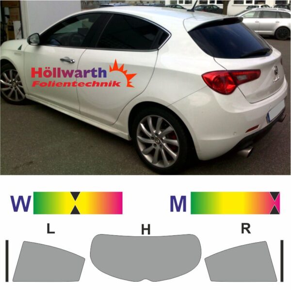 ALFA ROMEO Giulietta 940 2010 bis 2020 passende Tönungsfolie