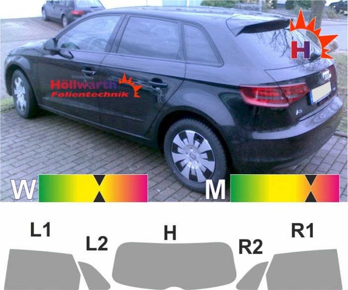 AUDI A3 8V Sportback ab 2012 Tönungsfolie passgenau