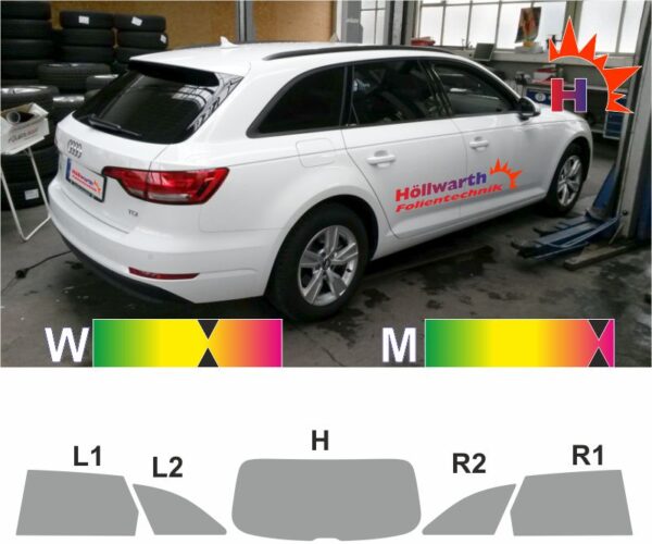 AUDI A4 B9 Avant seit 2015 passende Tönungsfolie