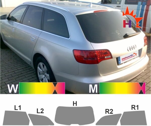 AUDI A6 C6 4F Avant 2005 bis 2011 passende Tönungsfolie