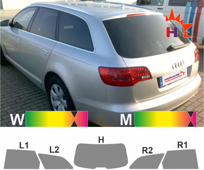 AUDI A6 C6 Avant passgenaue Tönungsfolie
