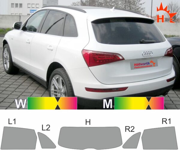 AUDI Q5 2008 bis 2016 passende Tönungsfolie