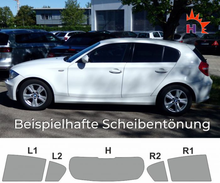 BMW 1er E87 fünftürig passgenaue Tönungsfolie