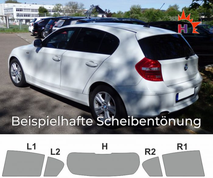 BMW 1er E87 fünftürig passgenaue Tönungsfolie