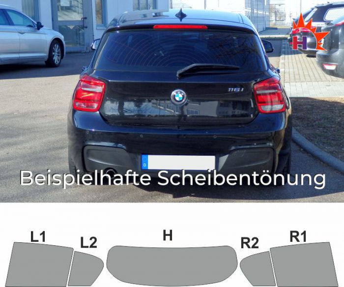 BMW 1er F20 fünftürig 2011 bis 2019 Tönungsfolie passgenau