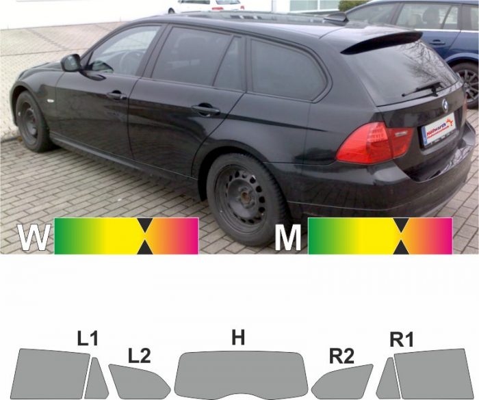 BMW 3er E91 LCI Touring 2008 bis 2012 passgenaue tönungsfolie