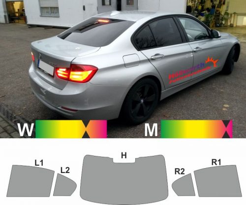 BMW 3er F30 Limousine ab 2011 passgenaue tönungsfolie