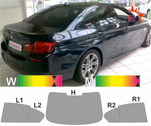 BMW 5er F10 Limousine 2010 bis 2017 tönungsfolie passgenau