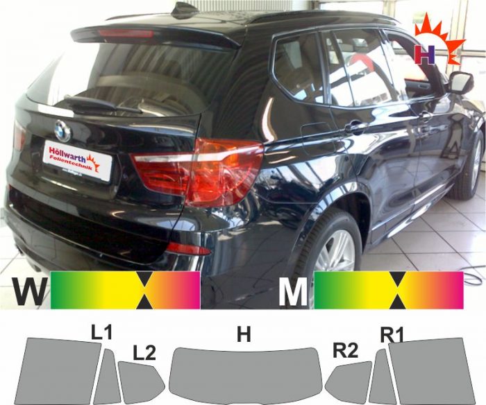 BMW X3 F25 seit 2010 passgenaue Tönungsfolie