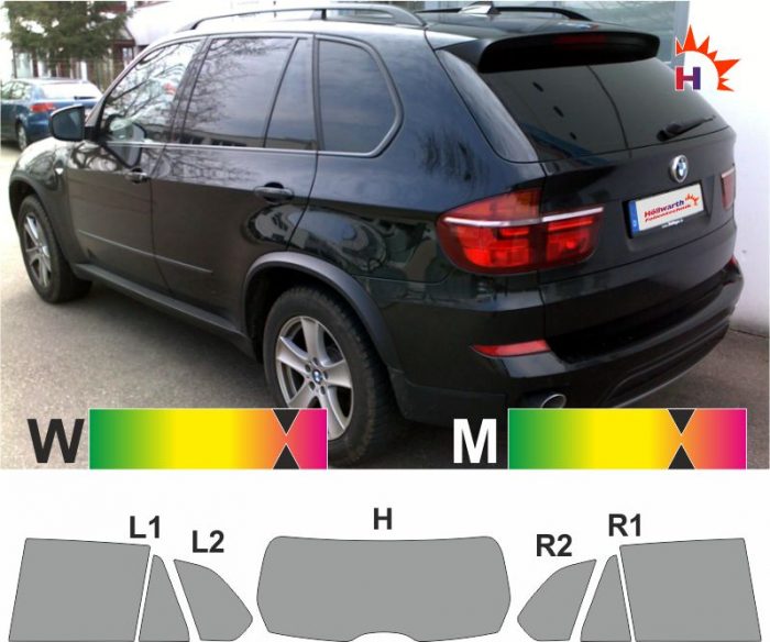 BMW X5 E70 2006 bis 2013 passgenaue tönungsfolie