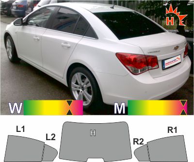 CHEVROLET Cruze Limousine 2009 bis 2015 tönungsfolie passgenau