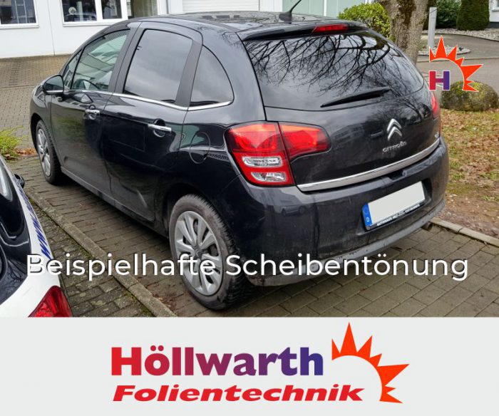 CITROEN C3 II fünftürig passgenaue Tönungsfolie