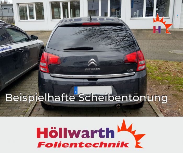 CITROEN C3 II fünftürig passgenaue Tönungsfolie