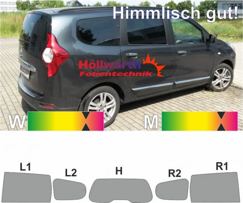 DACIA Lodgy ASF seit 2012 passgenaue Tönungsfolie