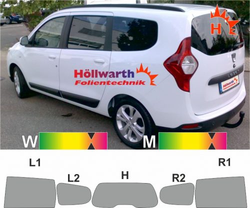 DACIA Lodgy seit 2012 passgenaue Tönungsfolie