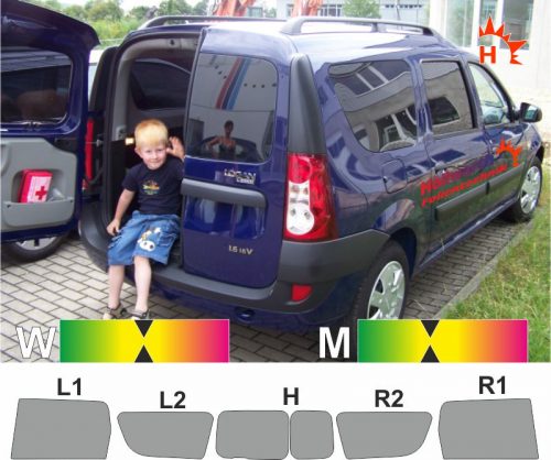 DACIA Logan MCV 2006 bis 2013 passgenaue Tönungsfolie