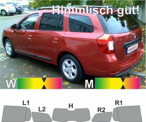 DACIA Logan MCV II seit 2013 passgenaue Tönungsfolie