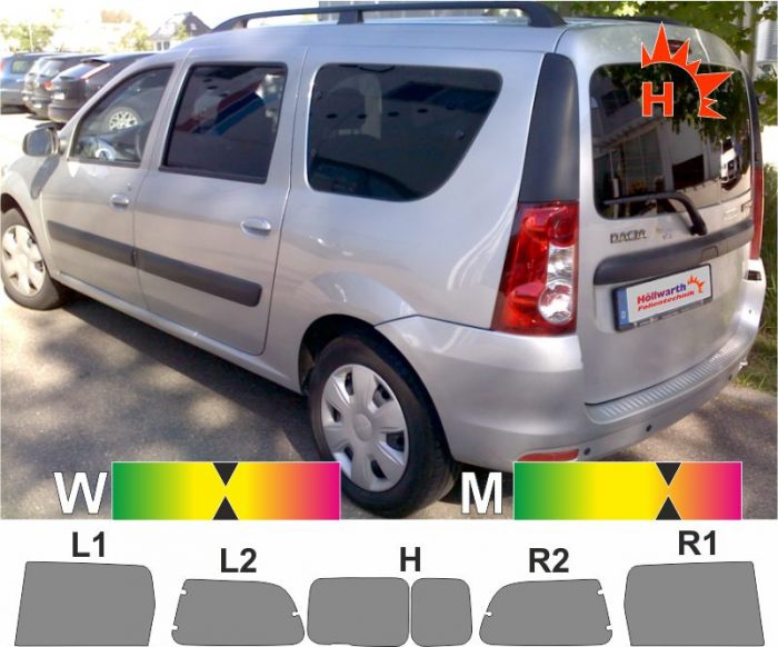 DACIA Logan MPI passgenaue Tönungsfolie