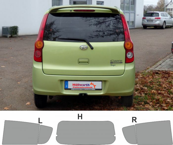 DAIHATSU Cuore passgenaue Tönungsfolie