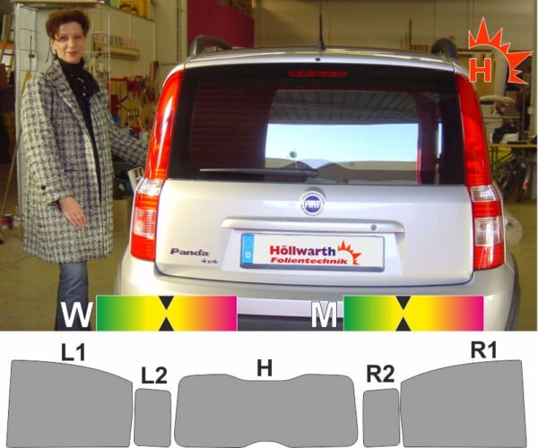FIAT Panda 169 2003 bis 2012 passende Tönungsfolie