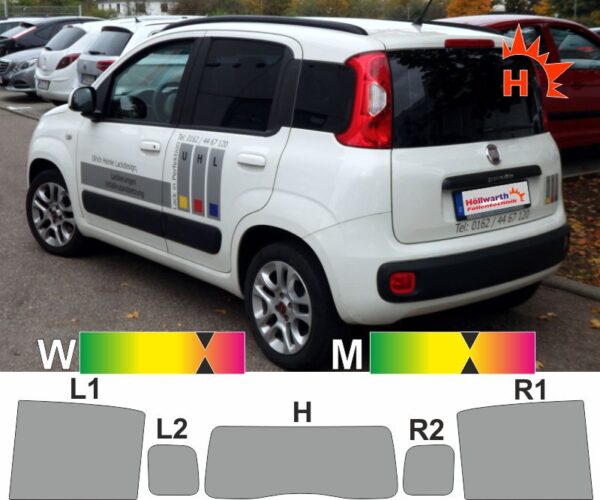 FIAT Panda 3 ab 2012 passende Tönungsfolie