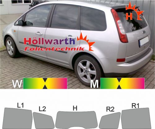 FORD C-Max 03 2003 bis 2010 passgenaue Tönungsfolie