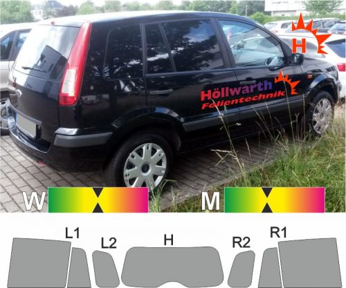 FORD Fusion 2002 bis 2012 passgenaue Tönungsfolie
