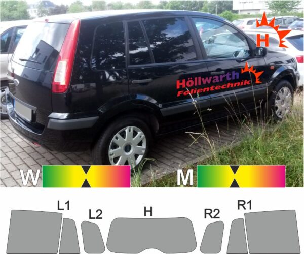 Ford Fusion 2002 bis 2012 passende Tönungsfolie
