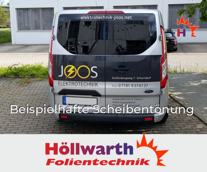 FORD Transit Custom14 Heckflügel passgenaue Tönungsfolie