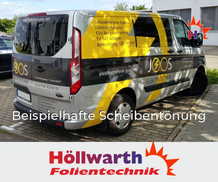 FORD Transit Custom14 Heckflügel passgenaue Tönungsfolie