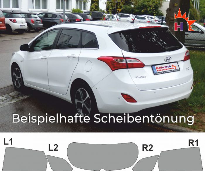 HYUNDAI i30 cw GD passgenaue Tönungsfolie