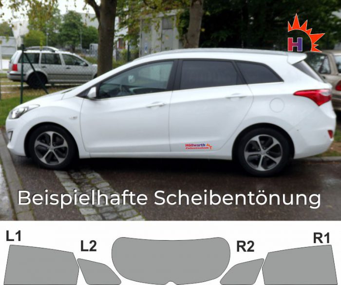 HYUNDAI i30 cw GD passgenaue Tönungsfolie