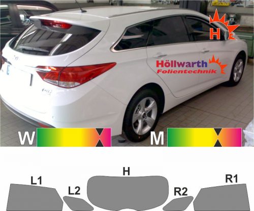 HYUNDAI i40 cw ab 2011 passgenaue Tönungsfolie