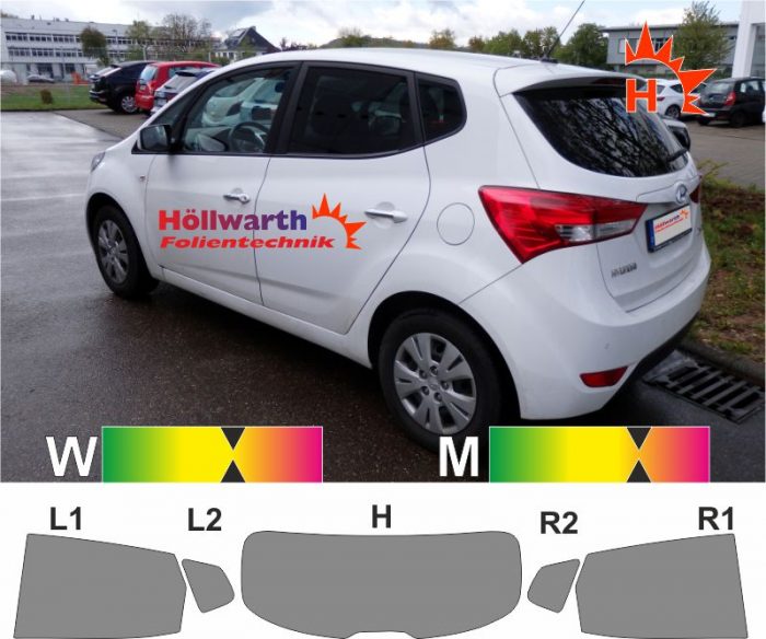 HYUNDAI ix20 ab 2010 Passgenaue Tönungsfolie