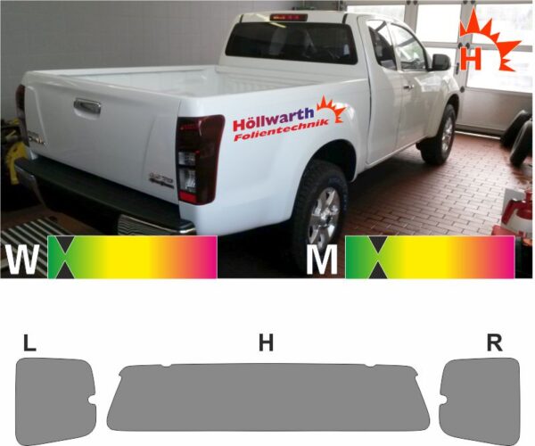 ISUZU D-Max seit 2012 Tönungsfolie passgenau