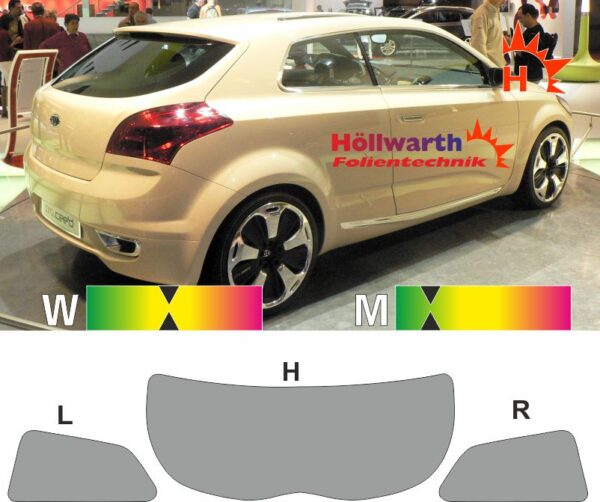 KIA Pro Ceed ED 2006 bis 2012 passende Tönungsfolie