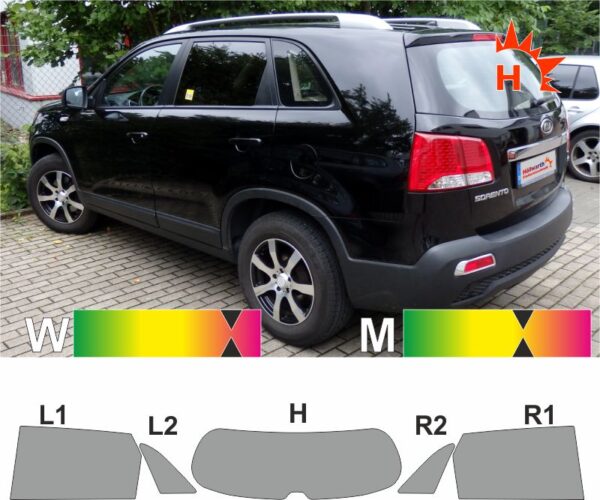 KIA Sorento XM 2009 bis 2014 passende Tönungsfolie