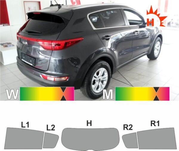 KIA Sportage QL ab 2016 passende Tönungsfolie
