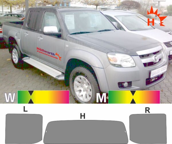 MAZDA BT50 2006 bis 2012 passende Tönungsfolie