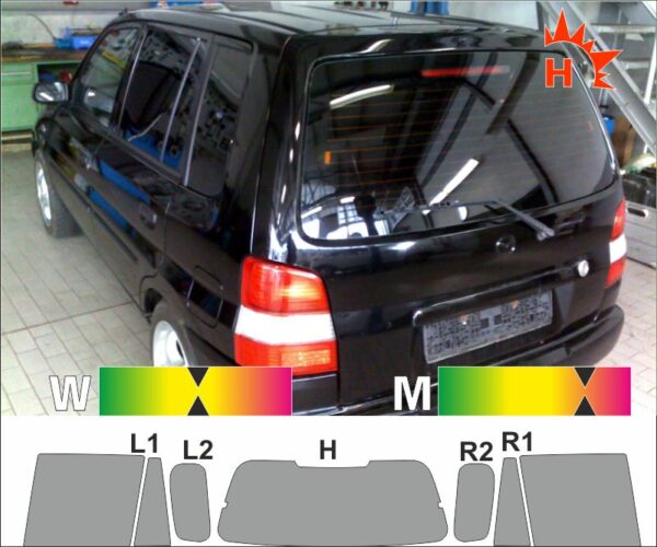 MAZDA Demio 1996 bis 2003 passende Tönungsfolie