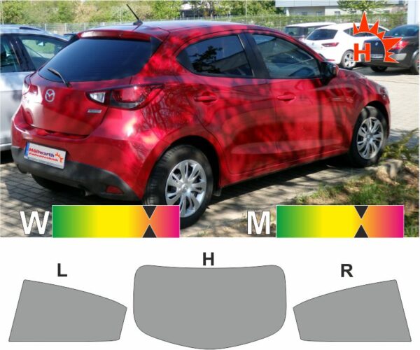 MAZDA2 DJ ab 2015 passende Tönungsfolie