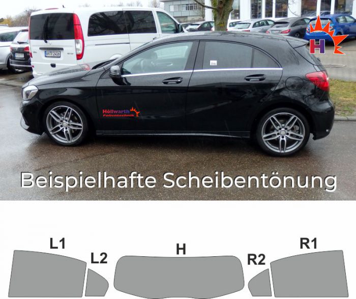 MERCEDES A-Klasse W176 passgenaue Tönungsfolie