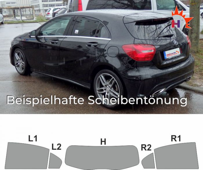 MERCEDES A-Klasse W176 passgenaue Tönungsfolie