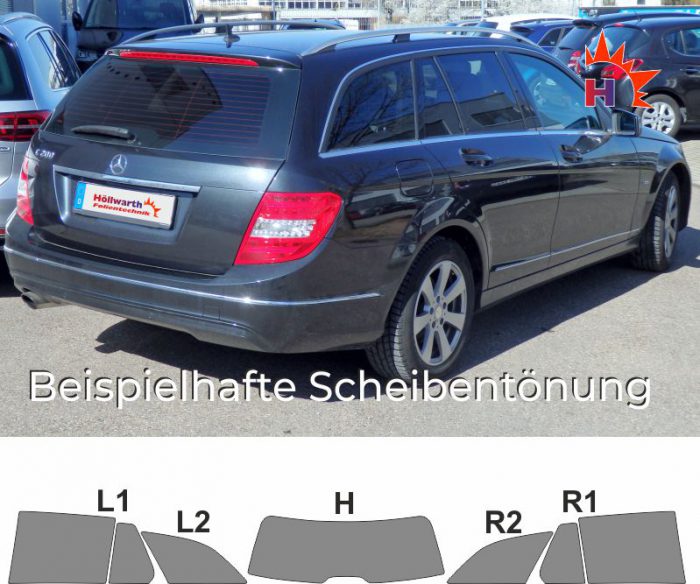 MERCEDES C-Klasse S204 T-Modell passhenaue Tönungsfolie