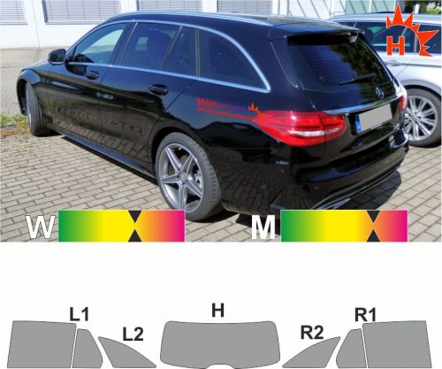 MERCEDES C-Klasse W205 T-Modell ab 2014 passende Tönungsfolie