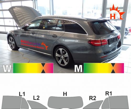 MERCEDES E-Klasse S213 T-Modell ab 2016 passgenaue Tönungsfolie