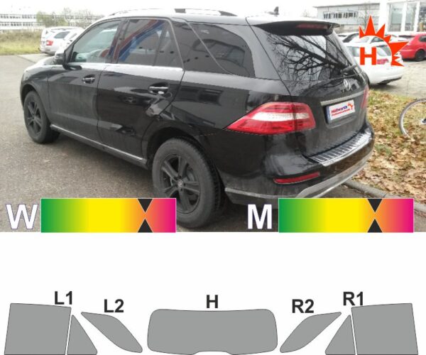 MERCEDES GLE W166 20011 bis 2018 passende Tönungsfolie