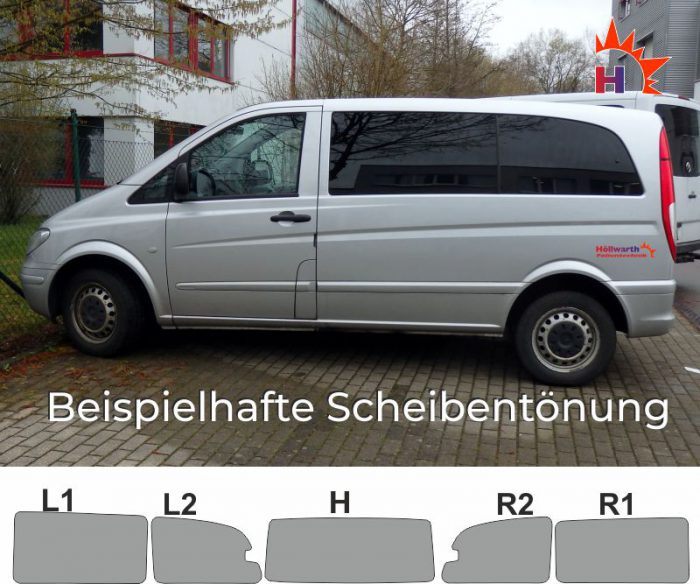 MERCEDES Viano kompakt W639 kurz passgenaue Tönungsfolie