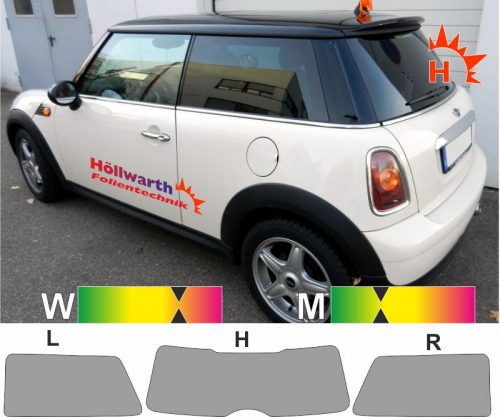 MINI R56 2006 bis 2014 passgenaue Tönungsfolie