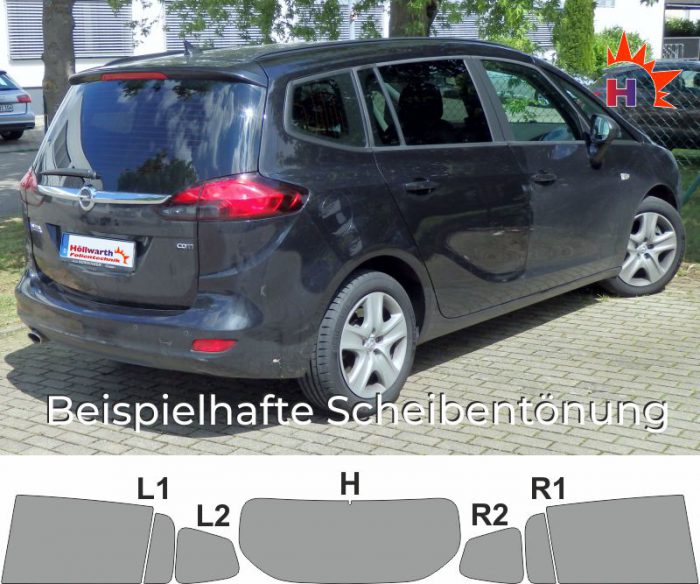 OPEL Zafira C Tourer passgenaue Tönungsfolie